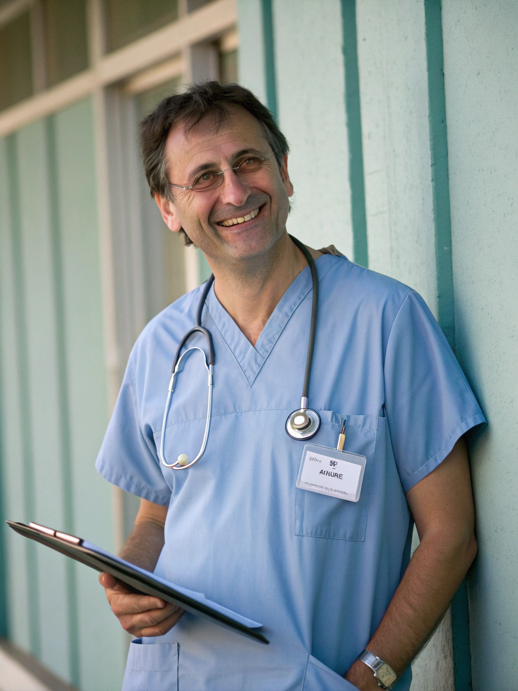 James looking confident and healthy in a clinical setting